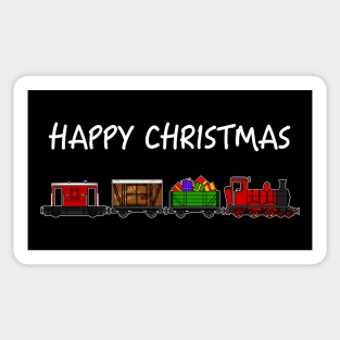 Christmas 2020 Steam Train Locomotive and Festive Wagons Sticker